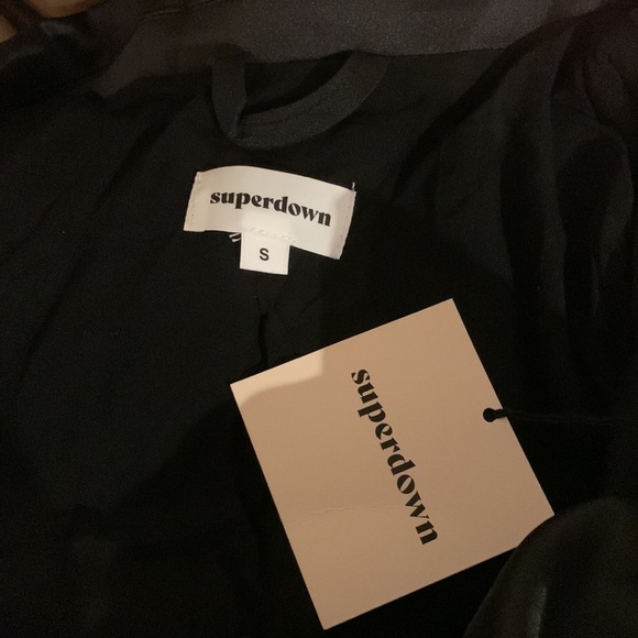 Revolve Superdown Black Satin Miley Oversized Blazer Dress Size S - Picture 4 of 8